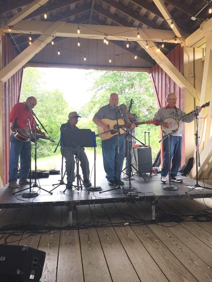 Big Stan Taylor and his Bluegrass Band. Rock Island Plow Company ! Great time yesterday at the covered bridge near Columbus Ohio!