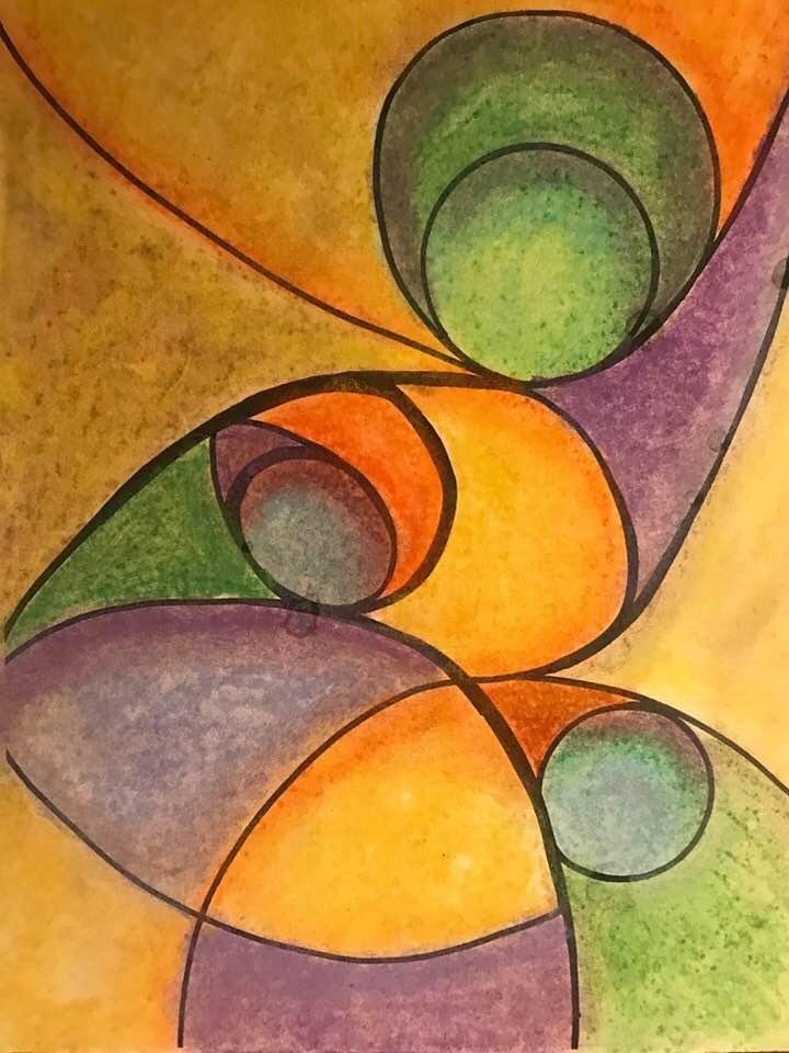 Last Saturday Fernando Racelis presented an art class at Judge Marquez library branch in El Paso to introduce some of us to the use of pastels (colored chalk for drawing). We did a small drawing piece of water lilies and th