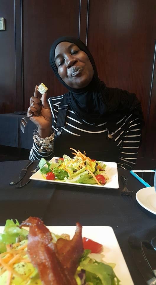Getting her grub on!!!!