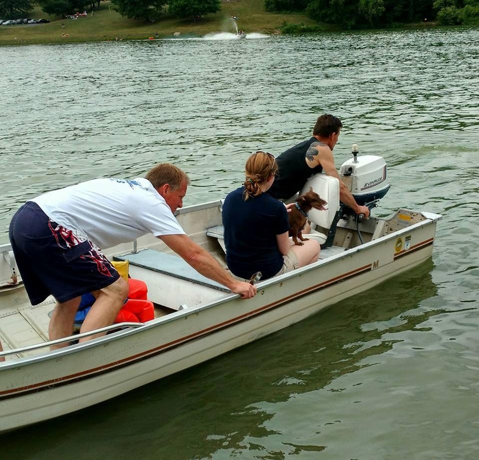 My little Corrie's first time on a boat