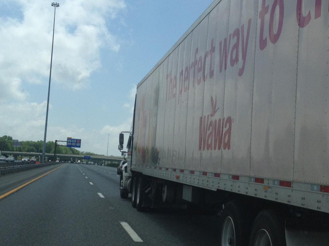 Passed a WAWA truck on 95 in Delaware yesterday! I waved and he smiled! (He probably just finished a chicken salad sandwich.) Can't wait for Winter Haven store to open!!