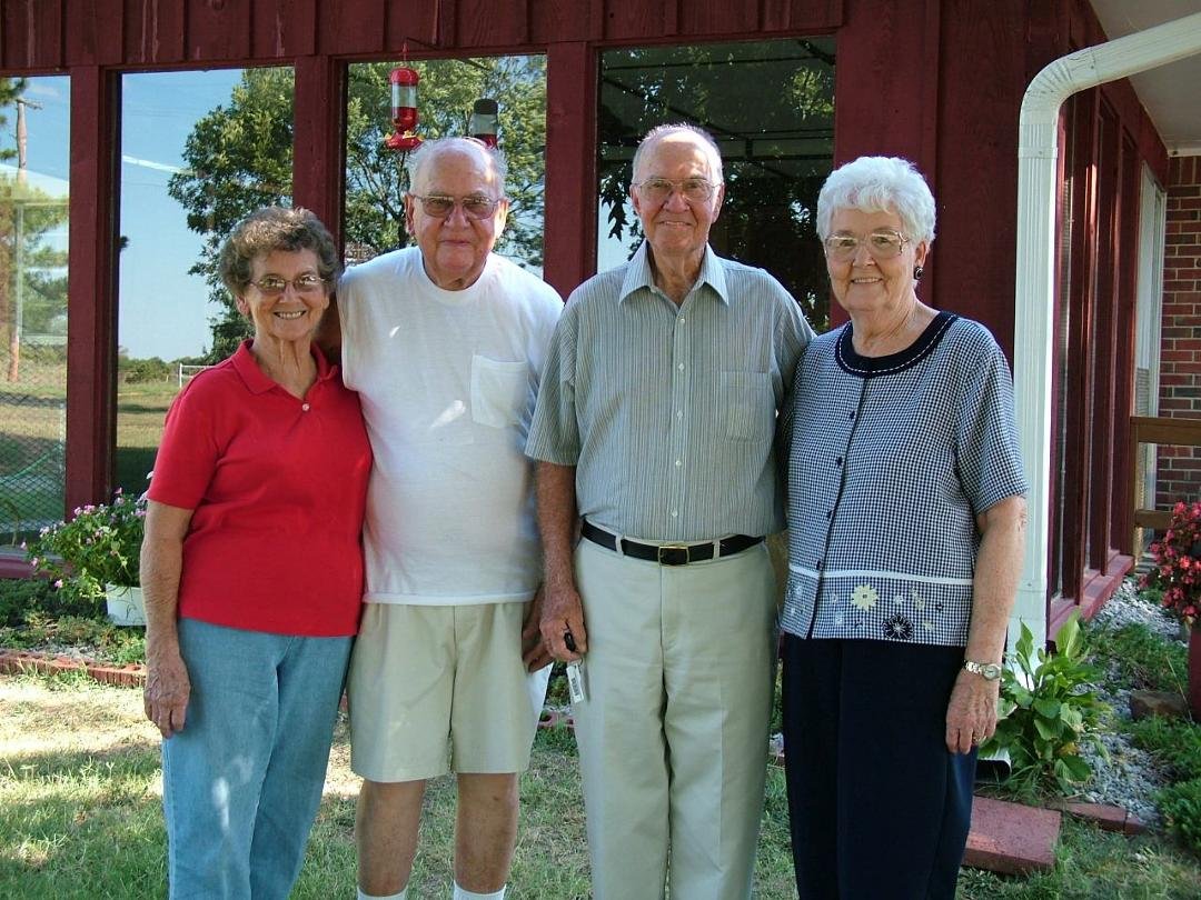 The dynamic Graham brothers - Wayne and Bob. Known for their deadly skills on the softball field, both pitched, Dad also played short stop. Bobbie, married Wayne, Pat married Bob... truly the greatest generation.Taken at