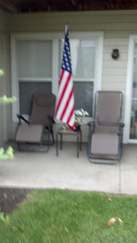 Another View Of displaying the flag on Flag Day 2015