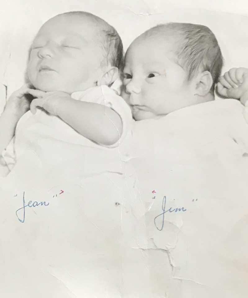 I am going through some old pictures and I came upon this treasure, this is a picture of myself and my twin brother Jim when we were one day old at Good Samaritan hospital. The date is February 6, 1951. As you can tell my D