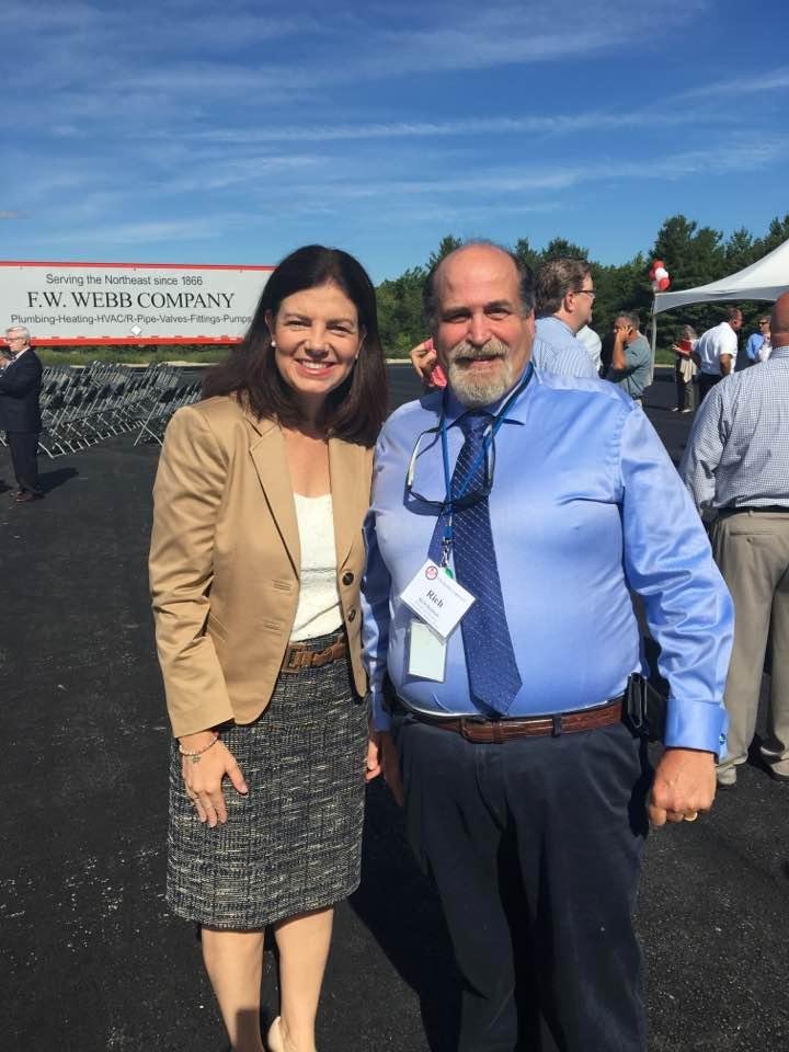 US Sen. Kelly Ayotte wishing me a Happy Birthday  at the FW Webb million square foot building groundbreaking here in Londonderry