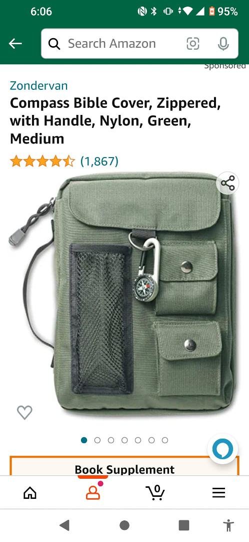 Tactical Bible Cover. For those who don't want to be lost again. Includes compass.