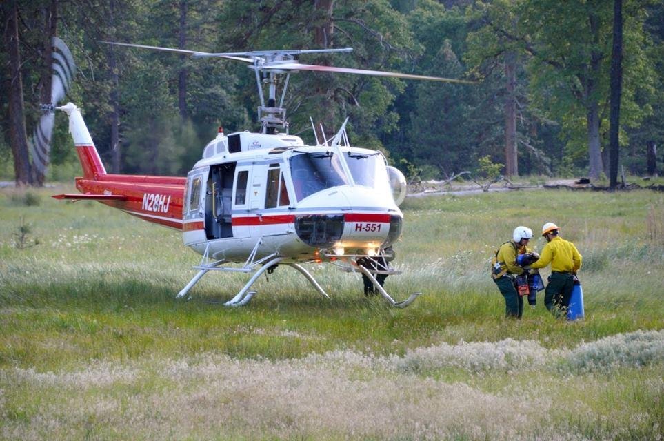 YOSAR ground crew brought some needed equipment to the chopper. May 23, 2014