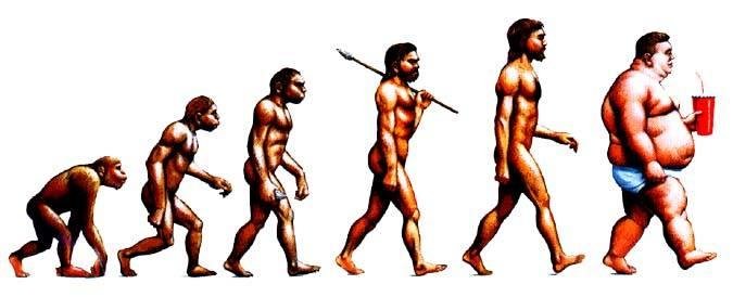 The evolution of man, lol.