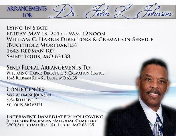 Arrangements for the late Dr. John L. Johnson.