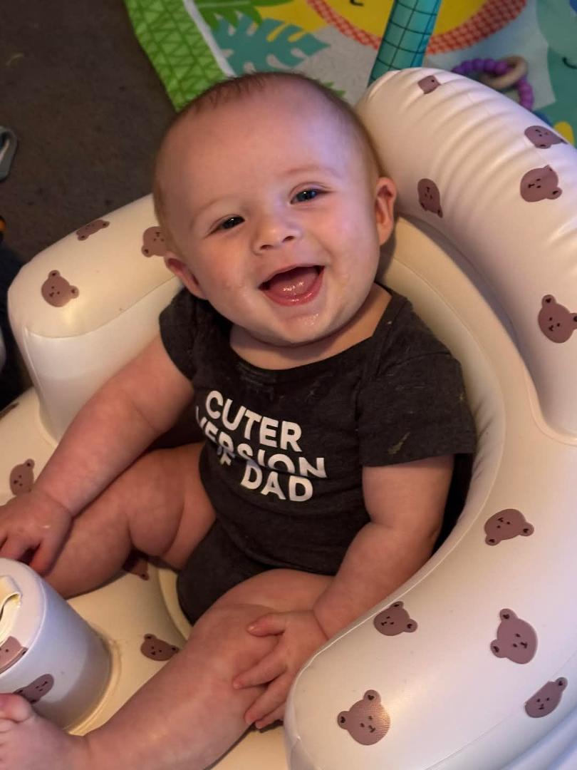 Can't believe that Asher, our great-grandson, is already 5 months old! Gotta love that smile ❣️💕