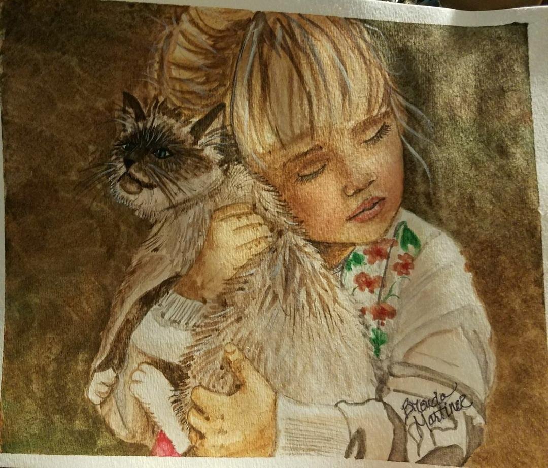 Latest project. I've not painted cats before.