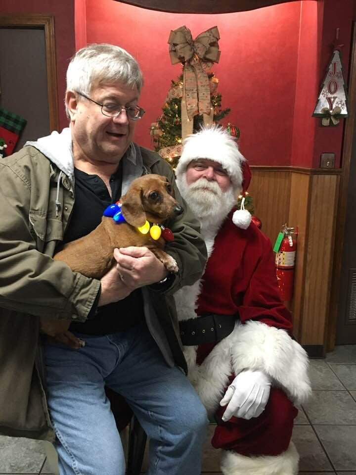 Dog and I at vets