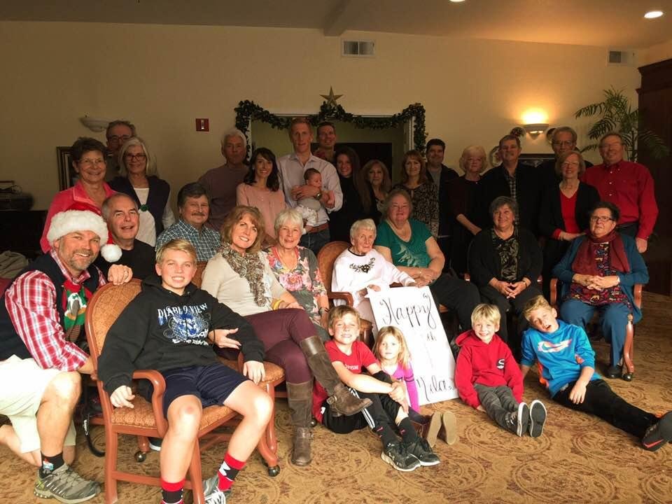 My Aunt Milla 99th Birthday Party in Burlingame. Her actual birthday is December 25, and on December 29th is my birthday. Have a grand Christmas and most wonderful New Year!