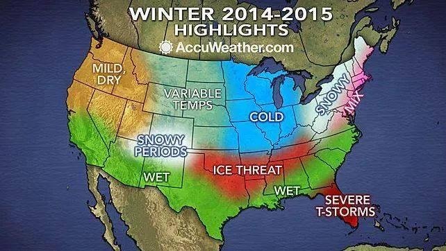 This is our weather forecast for the winter of 2014