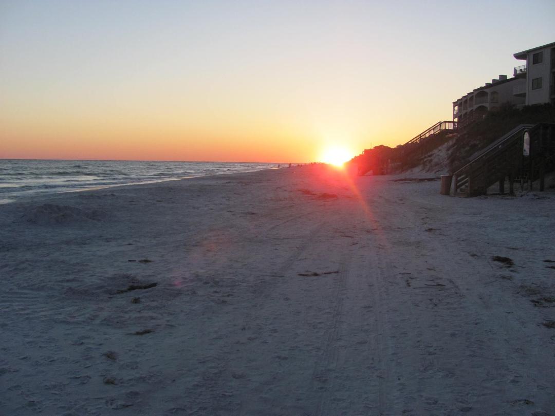 our first sunset