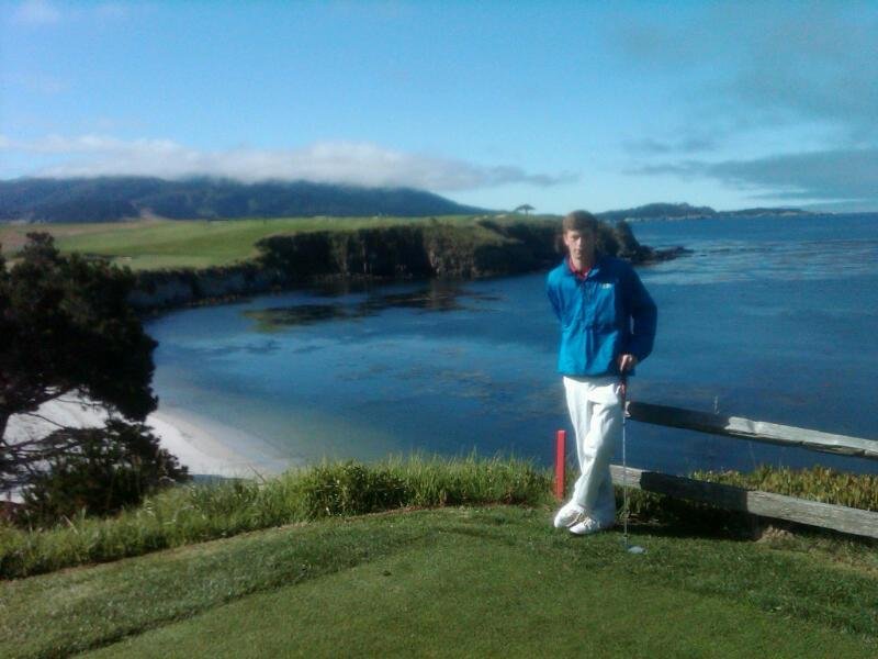 Just returned from our family vacation at Pebble Beach and San Francisco. Alex on the 6th hole at Pebble.