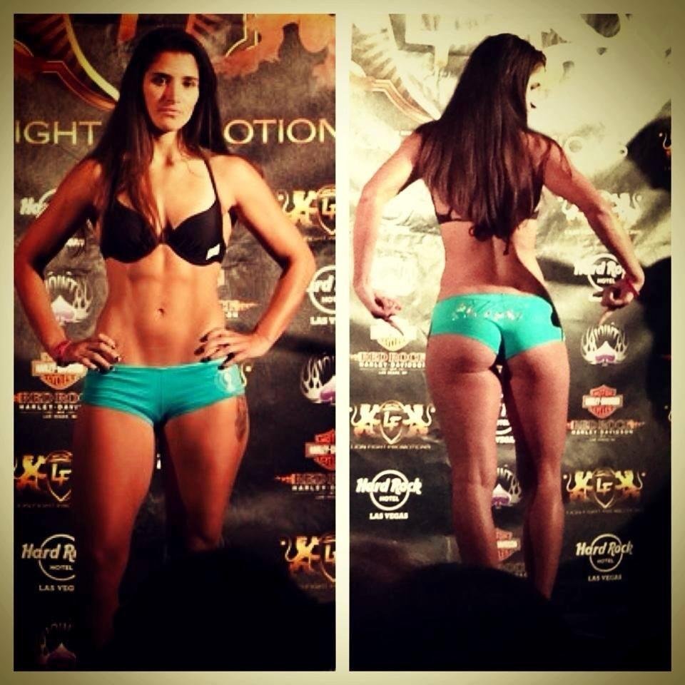 Lion Fights in Vegas show phenom Tiffany Van Soest once again stepping it up, taking out Italian champ Sandy Huyer in the 5th round, possibly paving the way to a rematch for the 125 lb. Belt. Sorry about the photo selectio