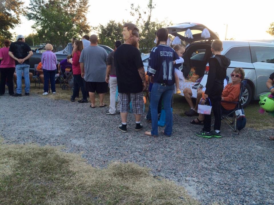 Holloween out side church