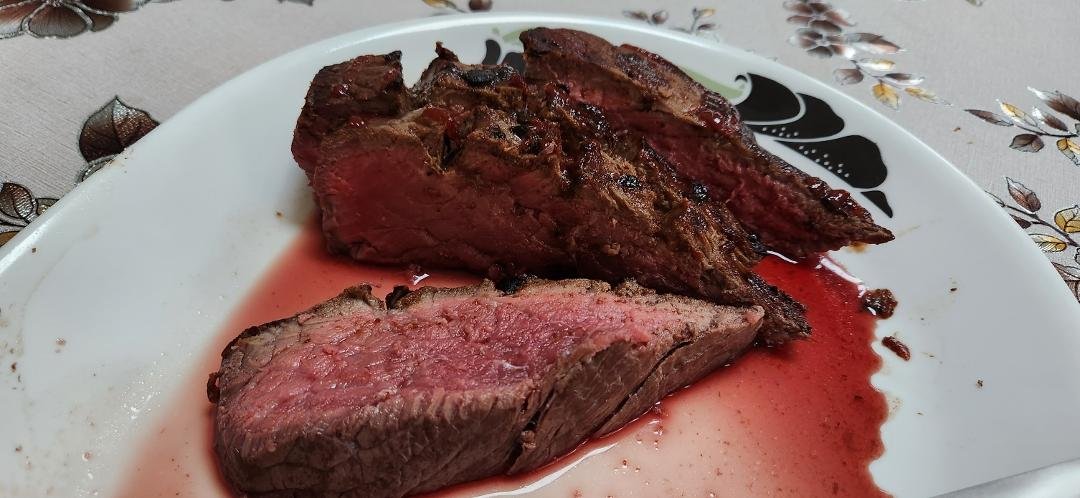 London broil cooked perfectly! ❤️ Thanks, Honey Steve!