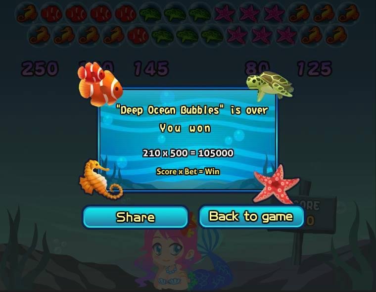 Hal Tim Mettee played the "Ocean Bubbles" Bonus and won 105,000 coins in Let's Vegas! Come to join now!