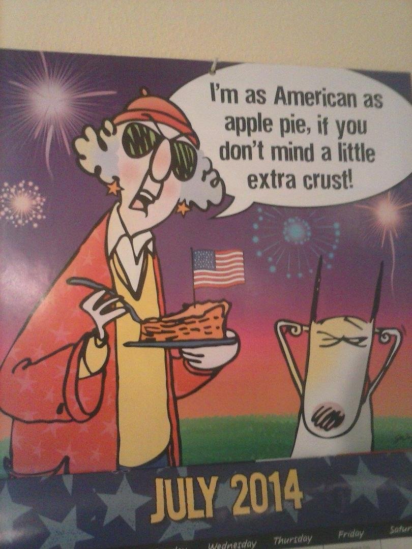 This is just the way i feel today!! but happy birthday america!! we might get apple pie if we work at it!! don't get nothing for nothing in this date and time!!
