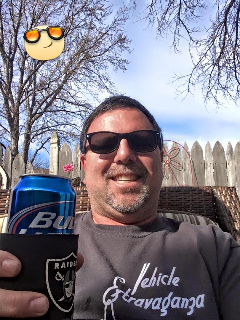 Lawn mowed! checked!
Flower beds cleaned out! Checked!
Patio cleaned and furniture out! Checked!
Enjoying a cold beer and this 77 degree weather!