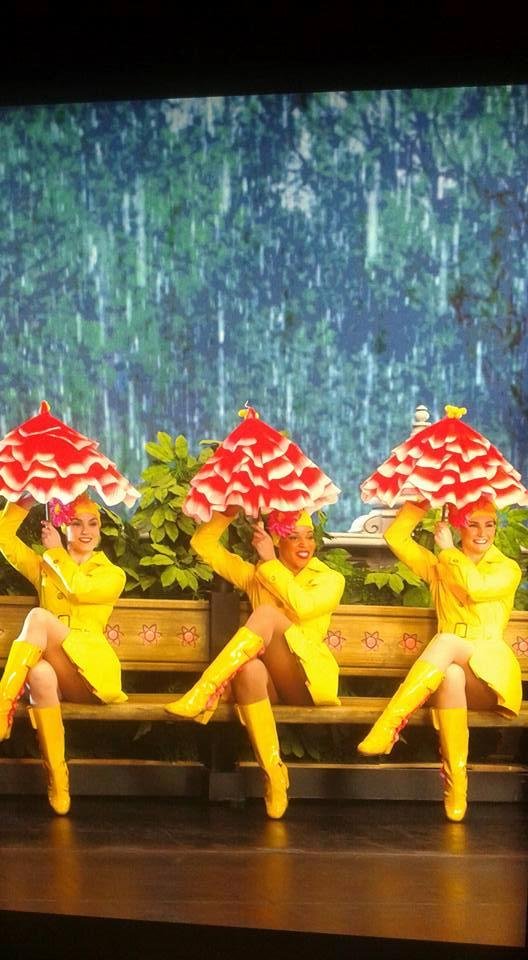 Saw the Rocketts twice while in new york. "Singing in the rain"