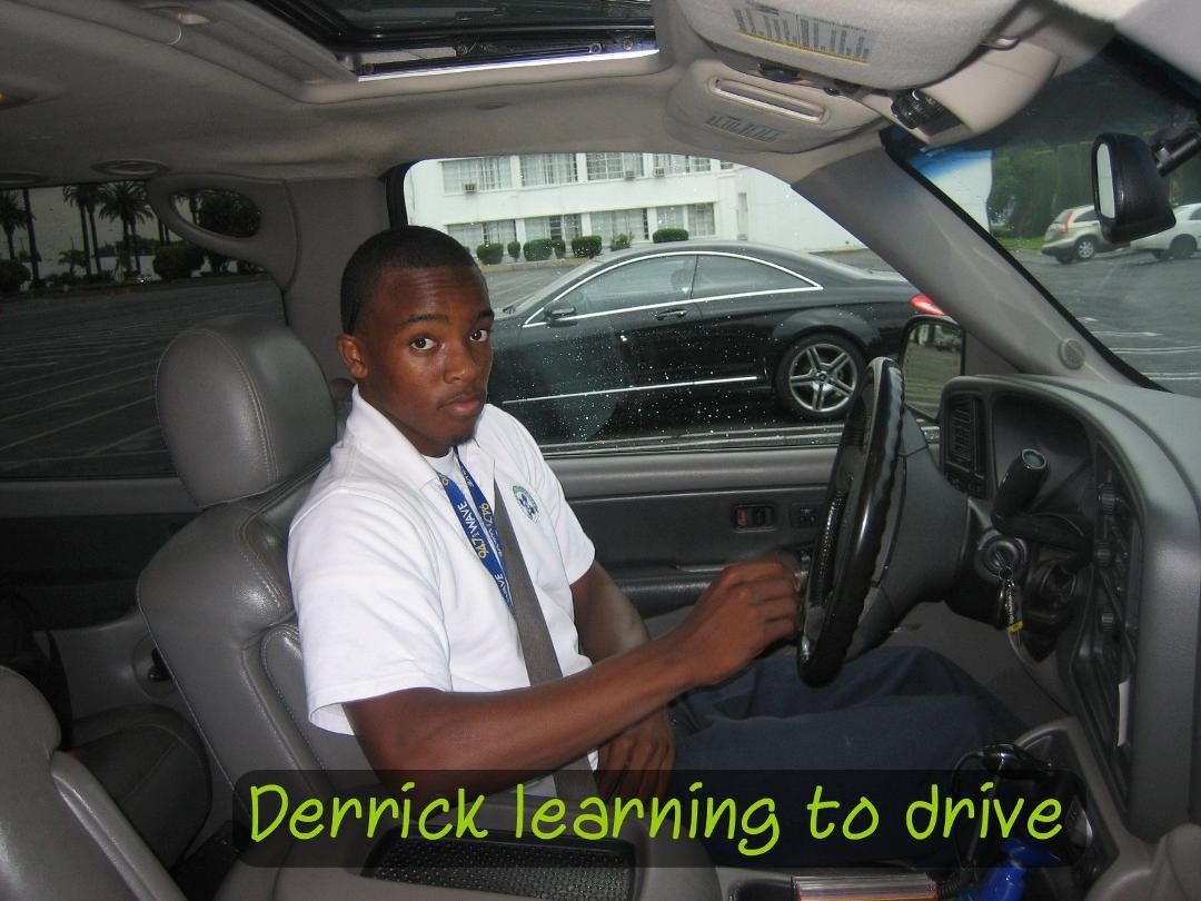 derrick learning to drive