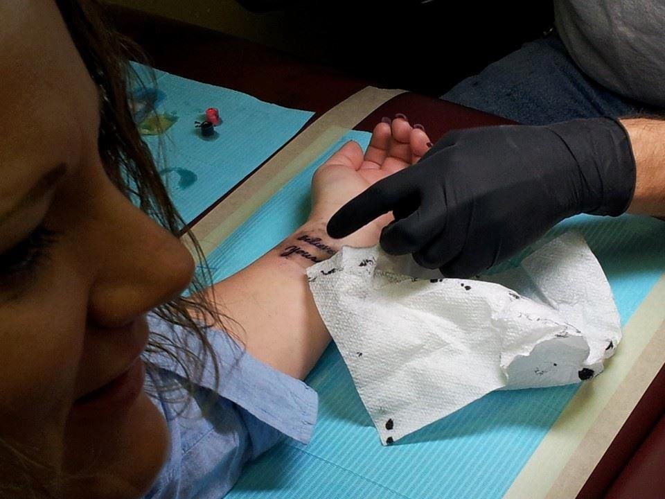 Sondra getting "inked"!! Woot Woot!
