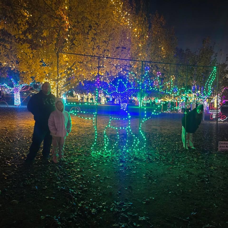 David Morrison's album, Chickasha family Christmas lights