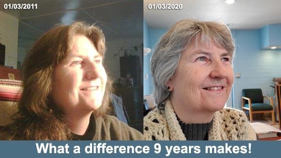 Take an older photo of yourself and shoot a new one using the same/similar pose. The changes may surprise you.