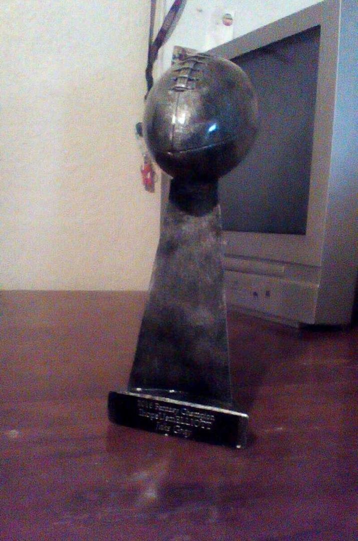 My fantasy football trophy is pretty sweet!!!