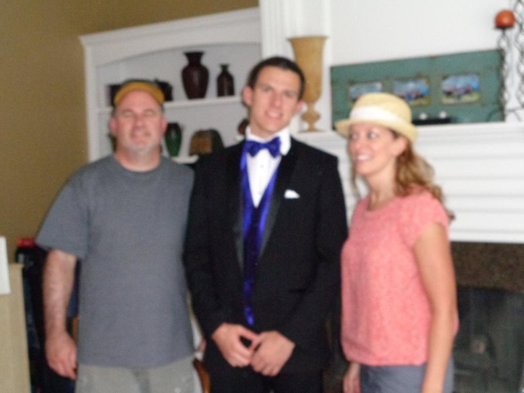 Proud parents on Prom nite. (Proud grandpa took this picture)