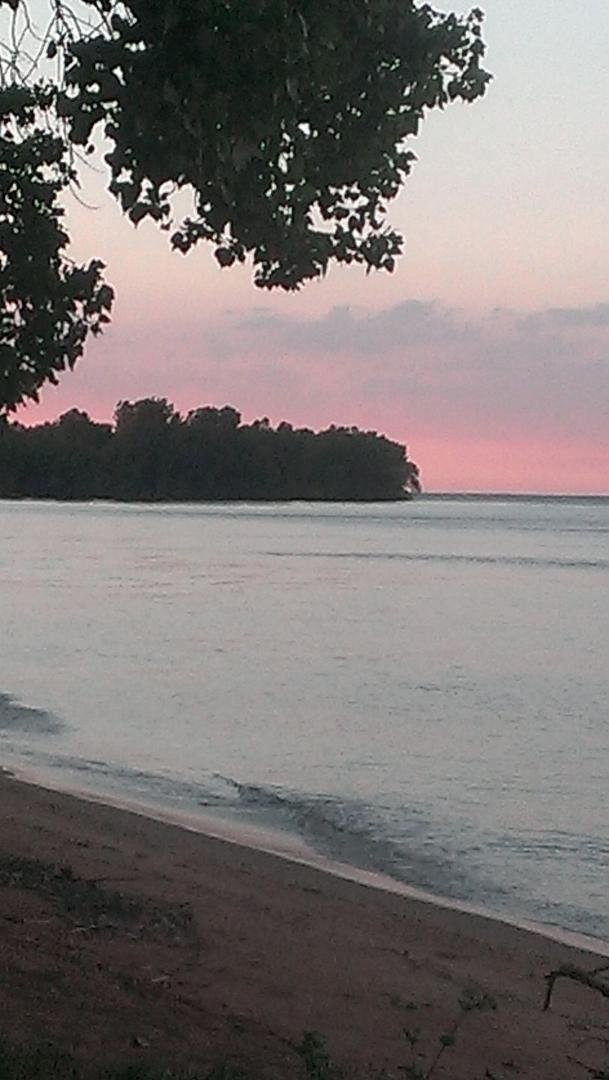 Pelee sunset over the point.