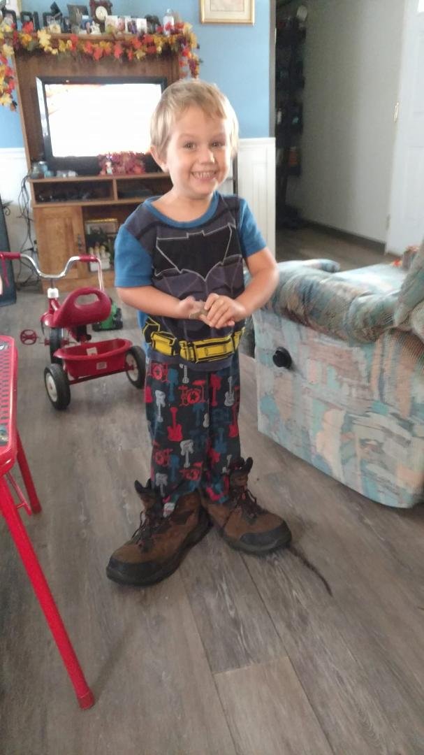 This boy did not want me to go to work, so he stole my shoes. Lol , still rotten.