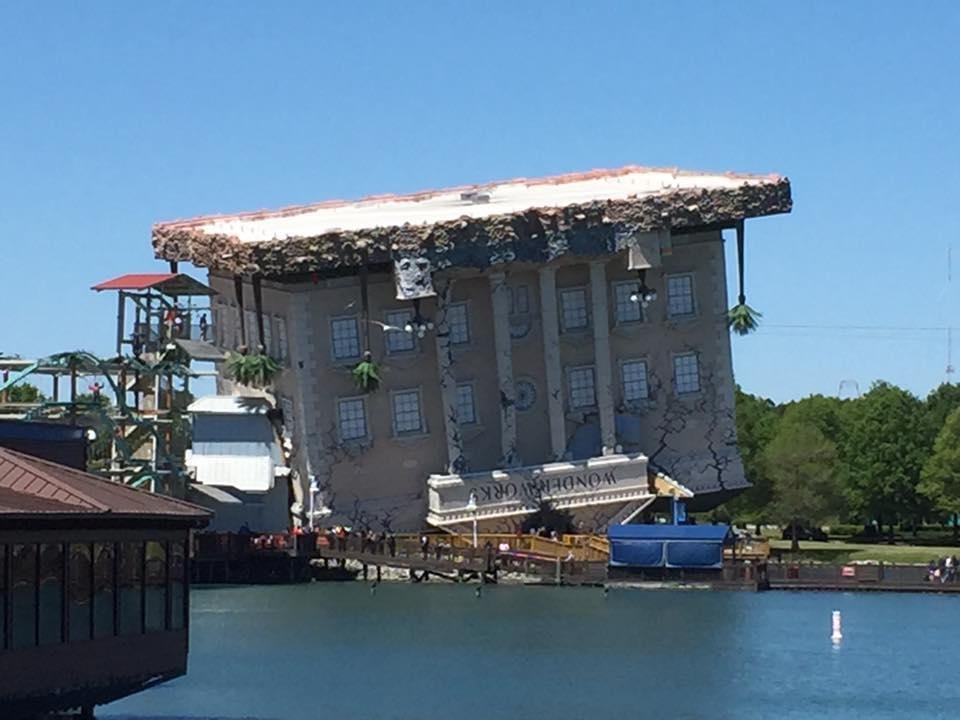 Upside down building