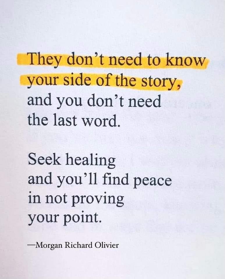 My little sister posted this...and it hit home! I've forgiven the pain they're dishing out, but I need to focus on my own healing! Than you Jenn...luv ya!