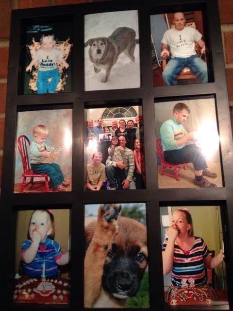 Our kids, Brian Boro, Michelle Riggert, and Chris Riggert, put together this photo collage of them as little kids and recreated the photo of them in their current ages and gave it to us for Christmas. I love, love, love th