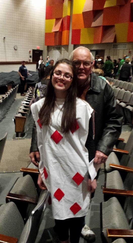 Faith was in another school play Alice in Wonderland lot of hard work and effort goes into this place she did very well