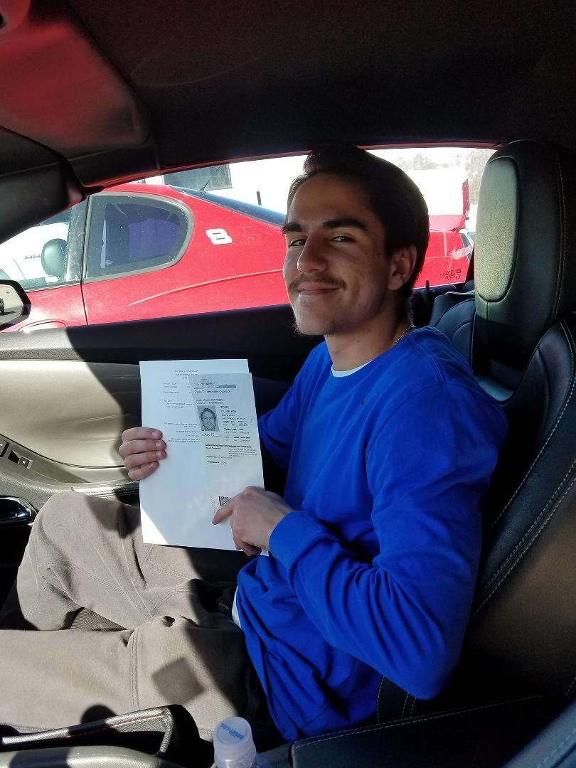 Look who got his license today. Congratulations Dillon Stump!!
