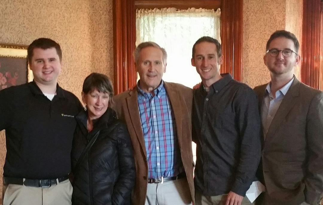 Grandpa's 70th birthday with Cindy Nicklas, Phillip Nicklas. John Nicklas, David Nicklas