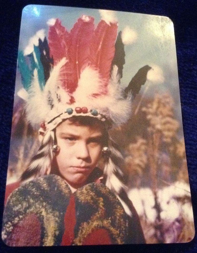 1952 -- Dad ferried aircraft to/from Oklahoma and brought me this indian headdress.