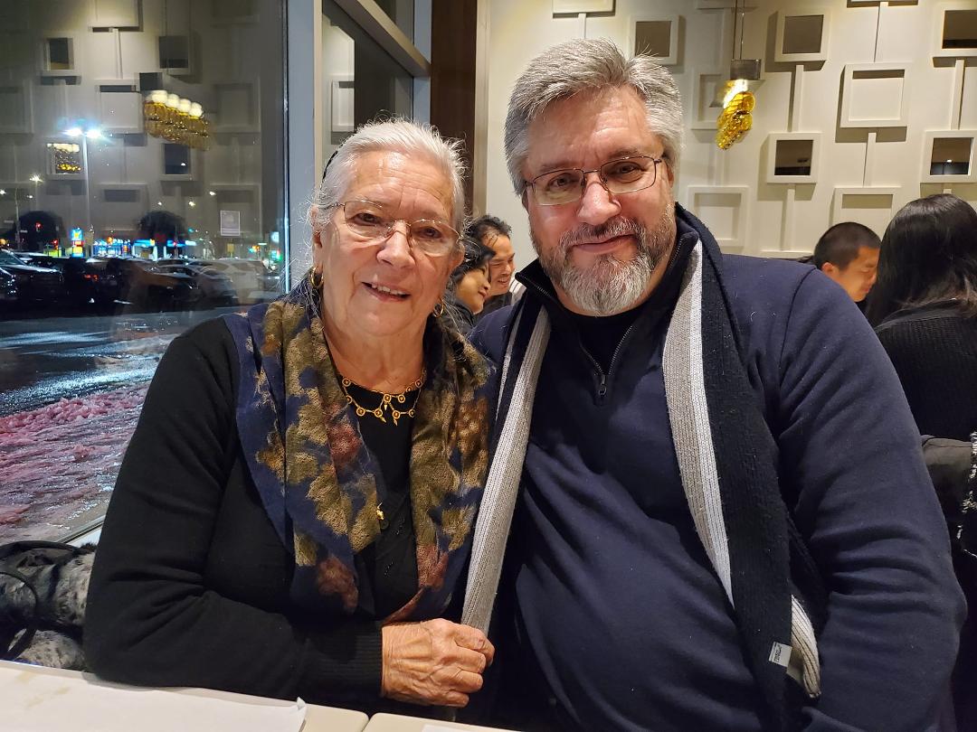 Out to dinner with Mom