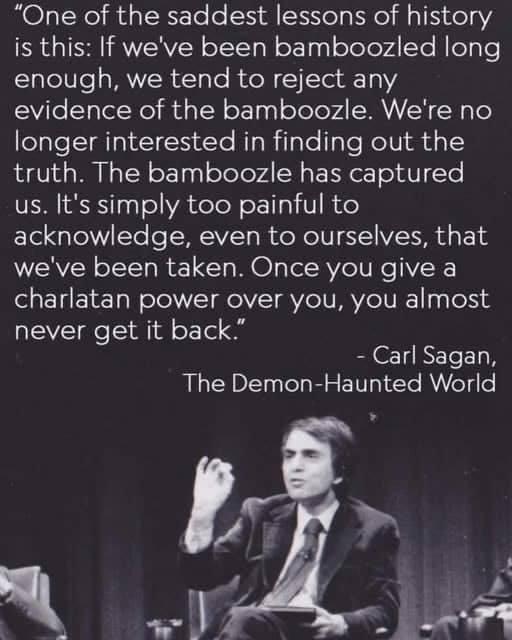 The wisdom of the great Carl Sagan.