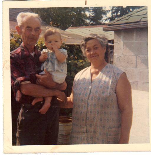 My daughter, Shilo with mom and dad in Richmond. 1973