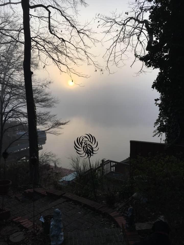 The fog has set in this AM at Snow Lake!!