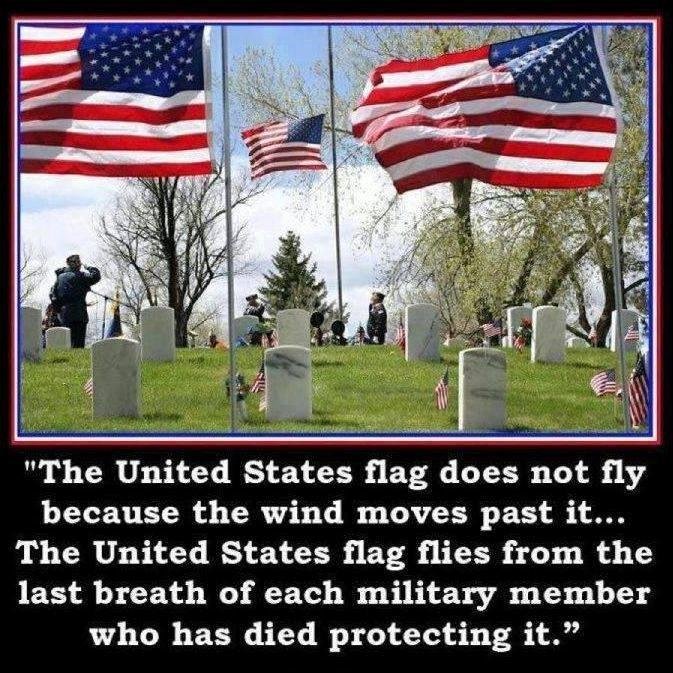 These Men and Women fought and died to Protect our Freedom .Sadly we're not using that Freedom wisely ,we keep screwing up and our Kids are paying for it . I wonder jf the Men and Women who died for that Freedom would still