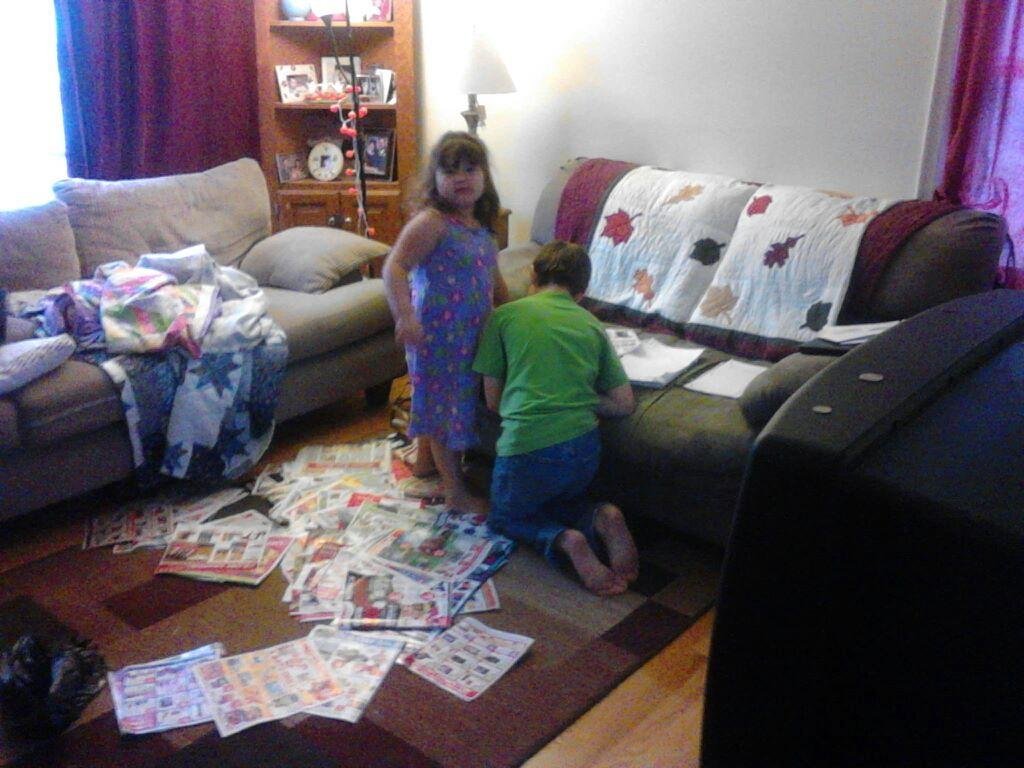 Kids doing Christmas wish lists together
