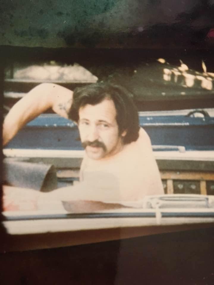Just found an old picture of me working on my boat 1975