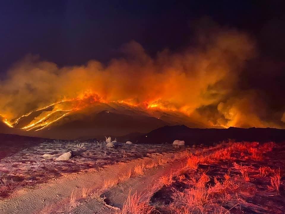 Fire that started last night. Over 8,000 acres burned and only 10% contained as of 4:00pm today.